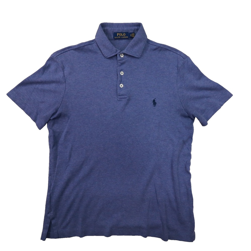 Polo Ralph Lauren Heather Blue Short Sleeve Polo Shirt Men's Small Preppy